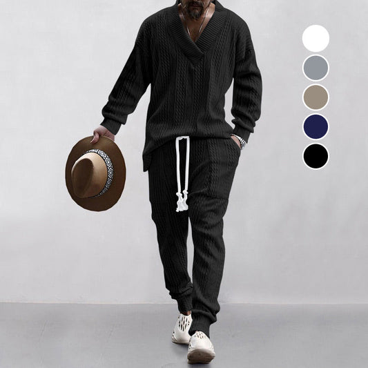 ⏳Time-limited Special⌛Men's 2-Piece V-Neck Baggy Sweatshirt & Joggers Set