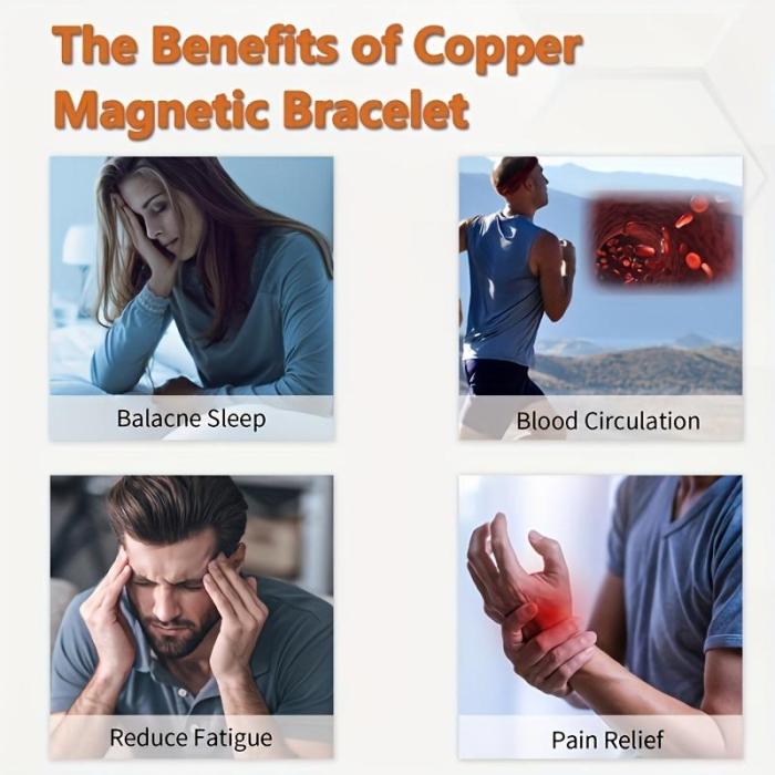 🎁Copper magnetic bracelet——Relieve fatigue and promote blood circulation✨